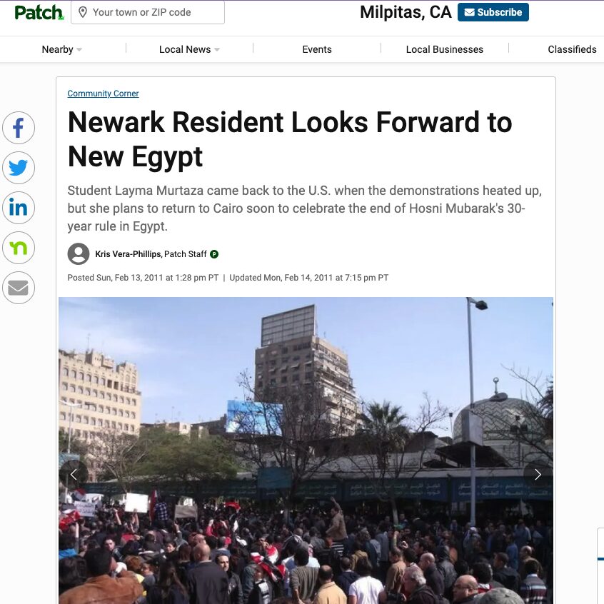 Screen capture of Newark Patch story by Kris Vera-Phillips.